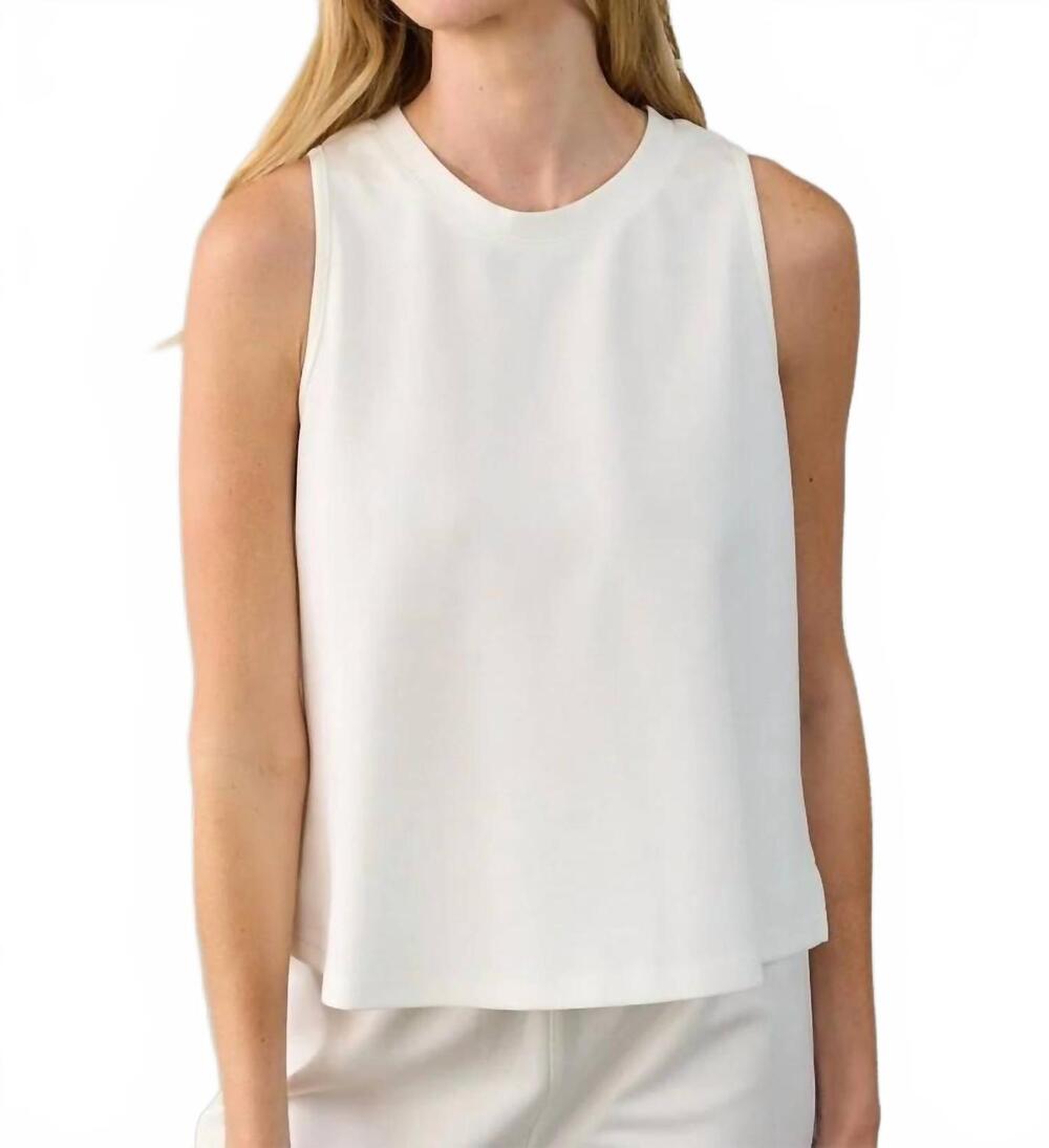 NEW THE GREII open back tank top in white